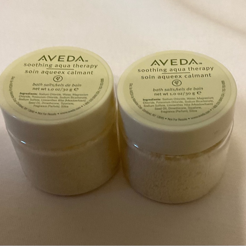 2- Aveda Soothing Aqua Bath Salts Travel - 2 oz